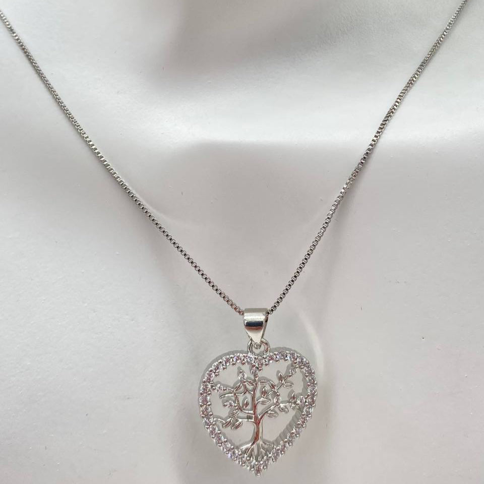 CADENA CORAZON ARBOL DE LA VIDA