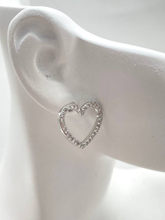 BROQUEL CORAZON CHAPA DE RODIO 18k