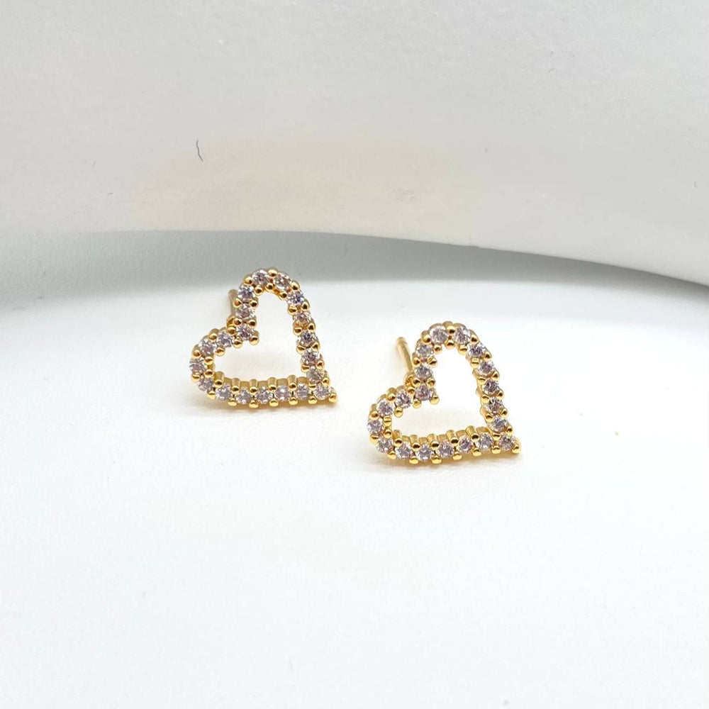 BROQUEL CORAZON CHAPA DE ORO 18K
