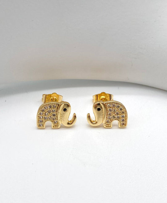 BROQUEL ELEFANTE CHAPA DE ORO 18K