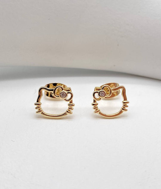 BROQUEL KITTY CHAPA DE ORO 18K