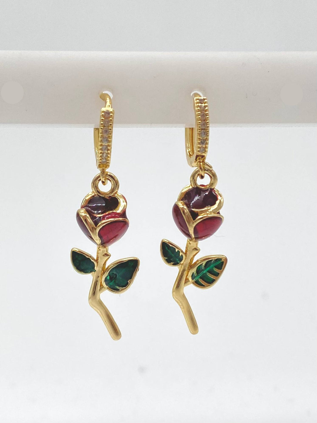 ARETE ROSA ESMALTADA