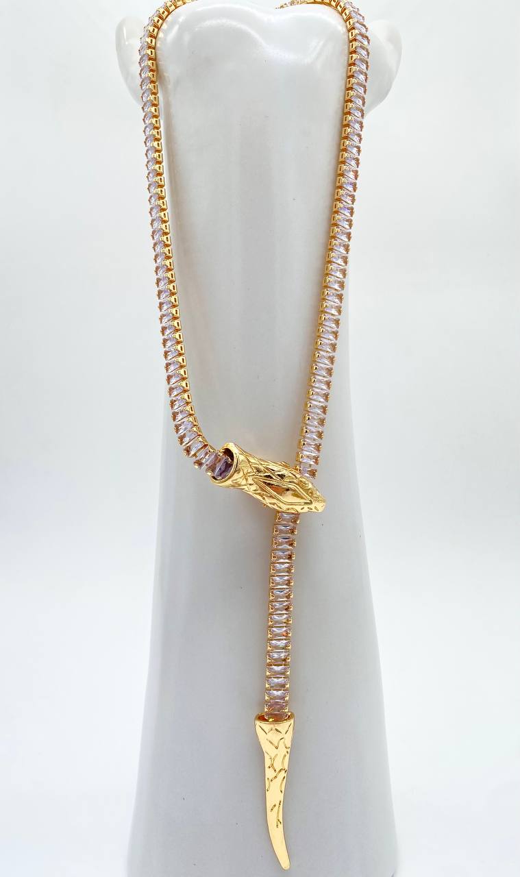 CADENA VIBORA CHAPA DE ORO 18K