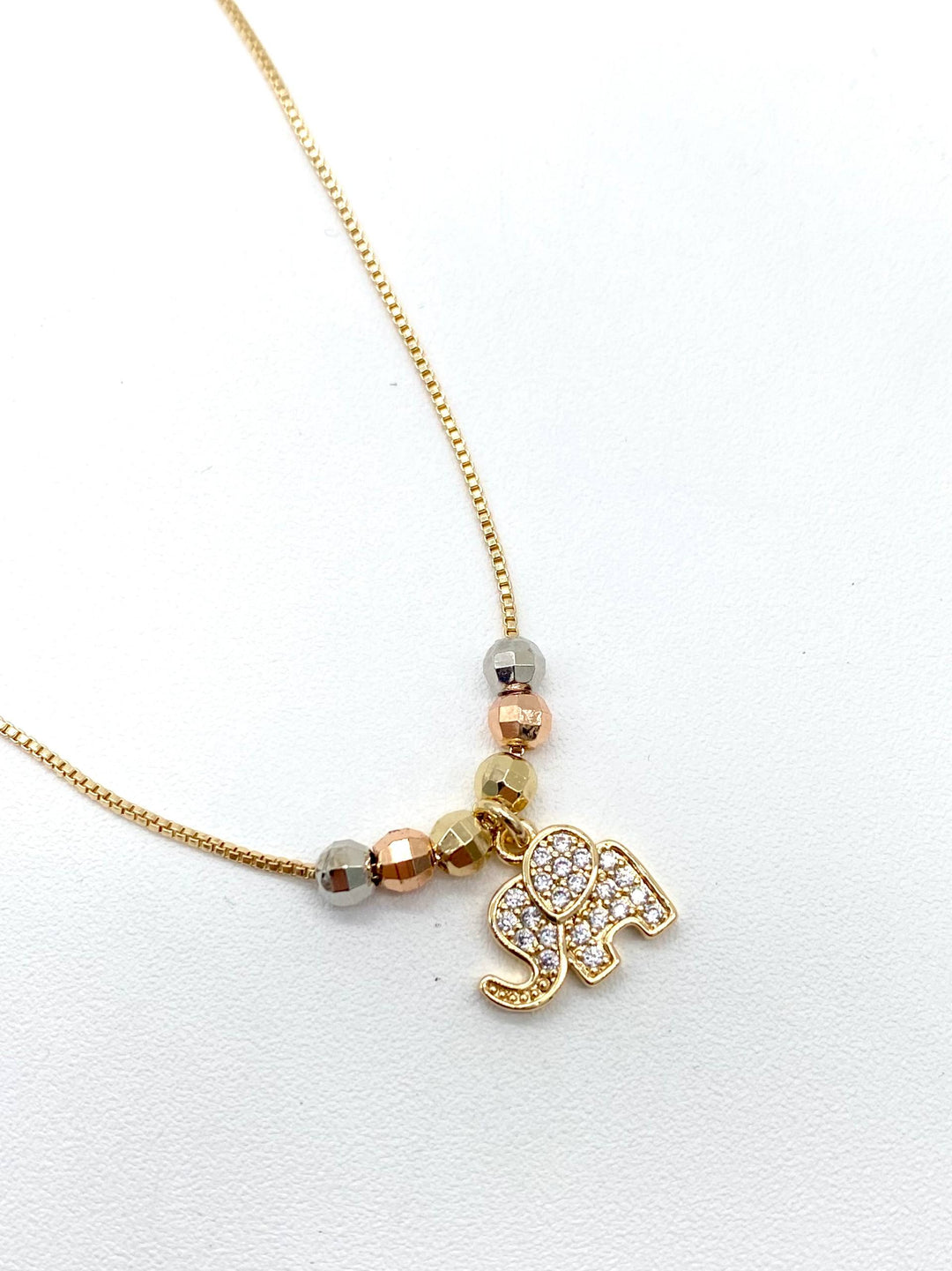 CADENA ELEFANTE CHAPA DE ORO 18K