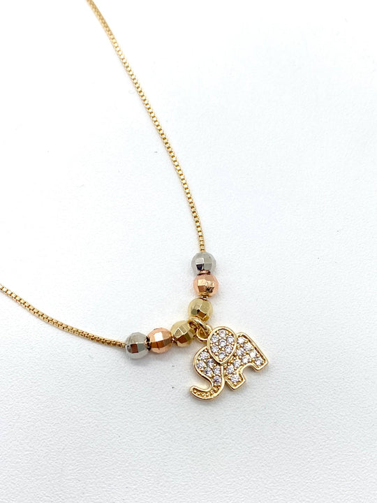 CADENA ELEFANTE CHAPA DE ORO 18K