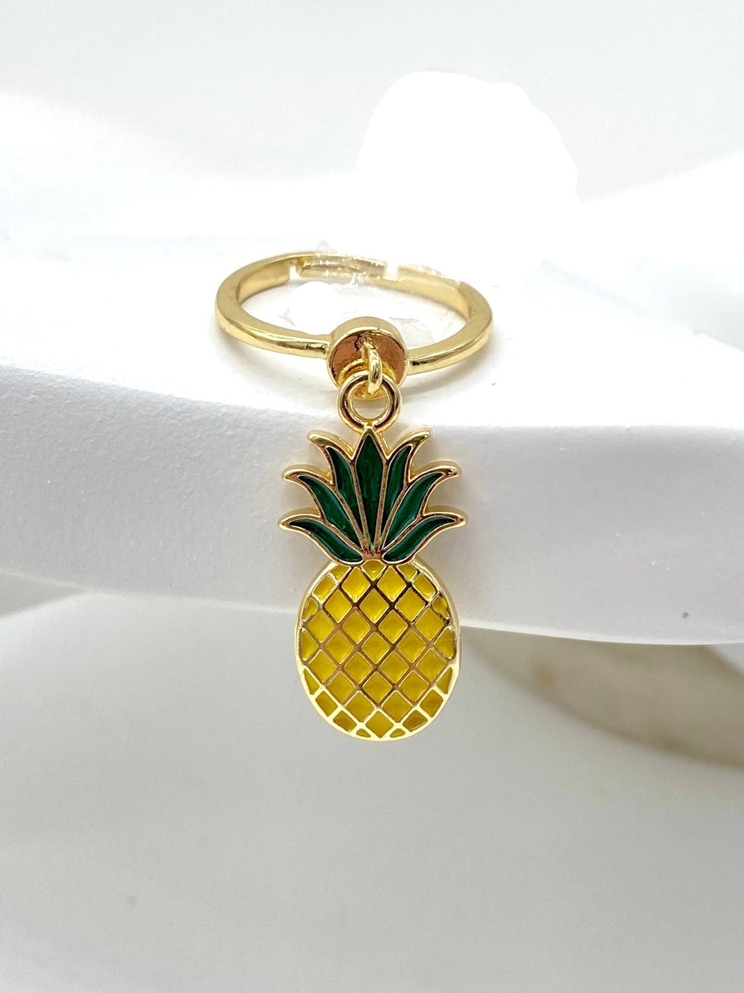 ANILLO PIÑA CHAPA DE ORO 18K