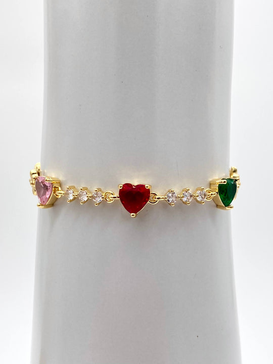 PULSERA TRES CORAZONES