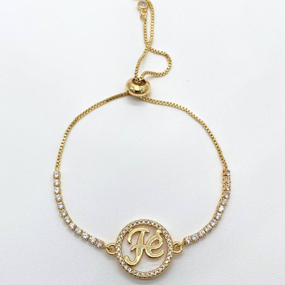 PULSO FÉ CHAPA DE ORO 18K