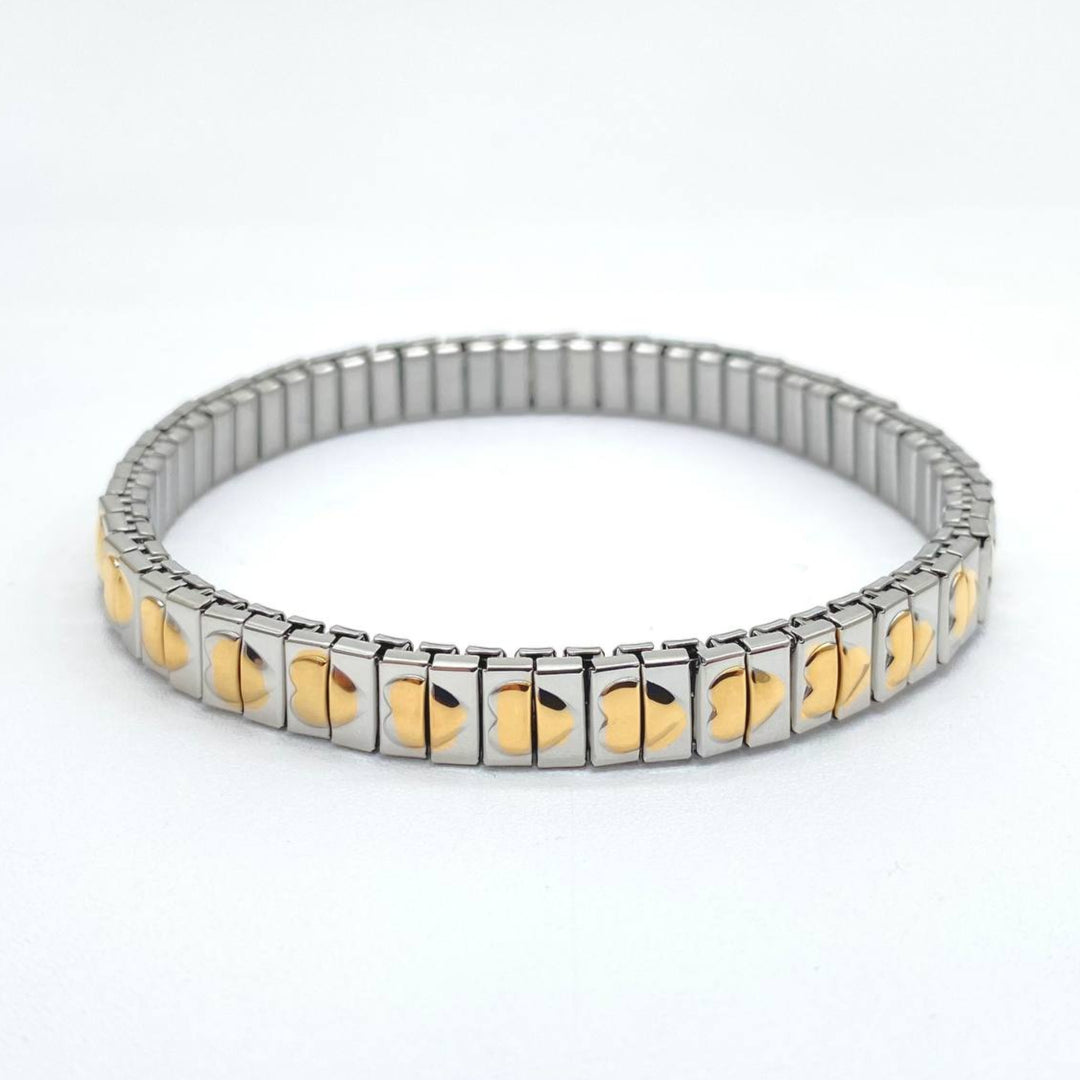 BRAZALETE BICOLOR CORAZON