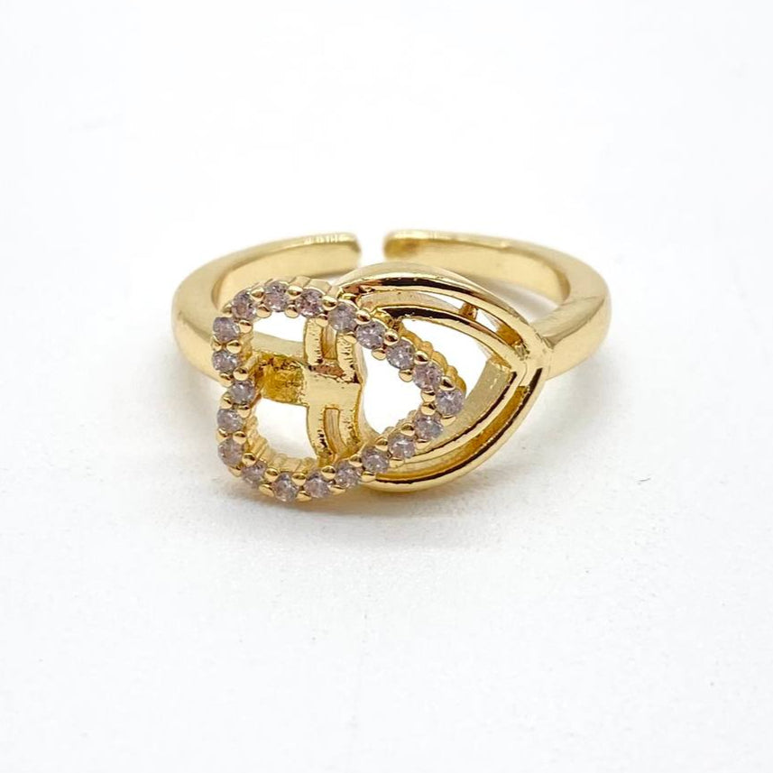 ANILLO DOBLE CORAZON