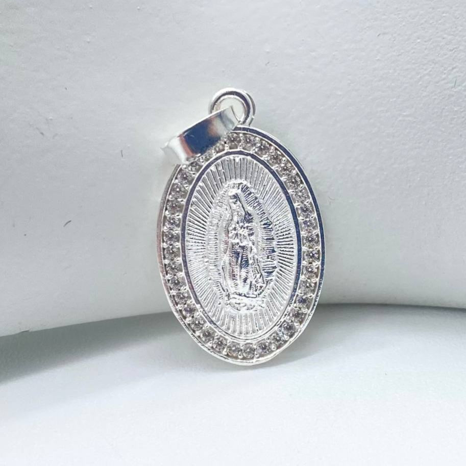 MEDALLA VIRGEN DE GUADALUPE PLATA 925
