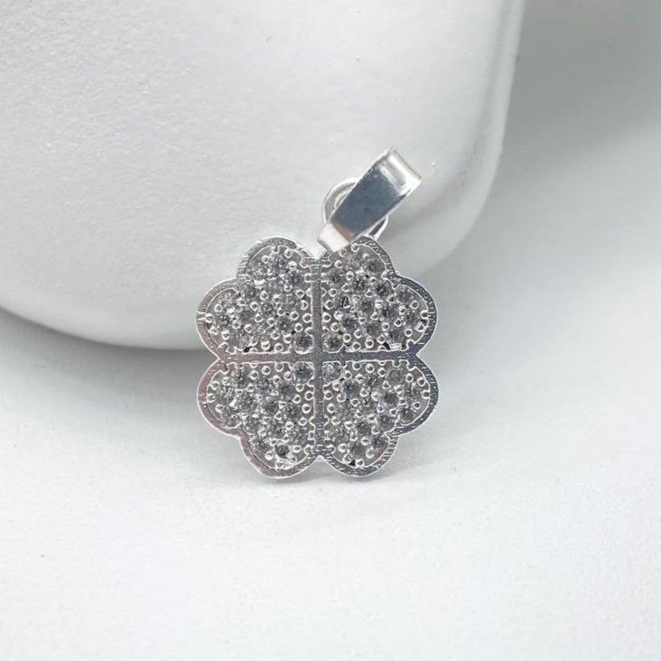 DIJE TREBOL PLATA 925