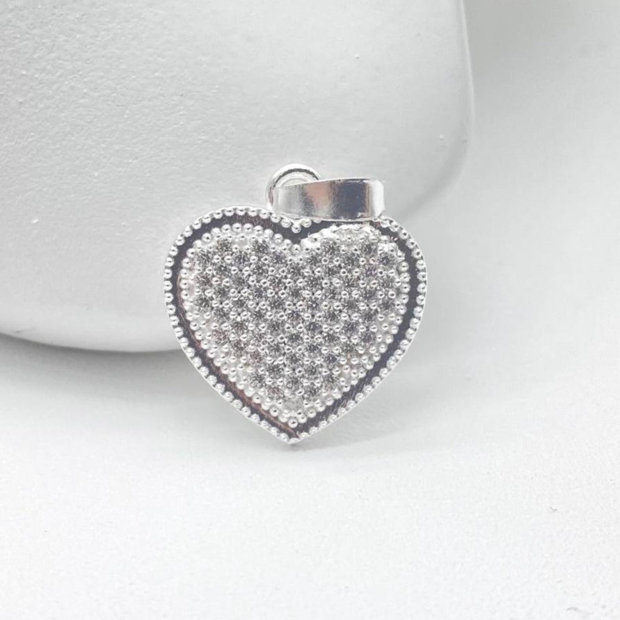DIJE CORAZON PLATA 925