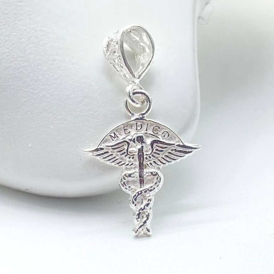 DIJE SIMBOLO MEDICO PLATA 925