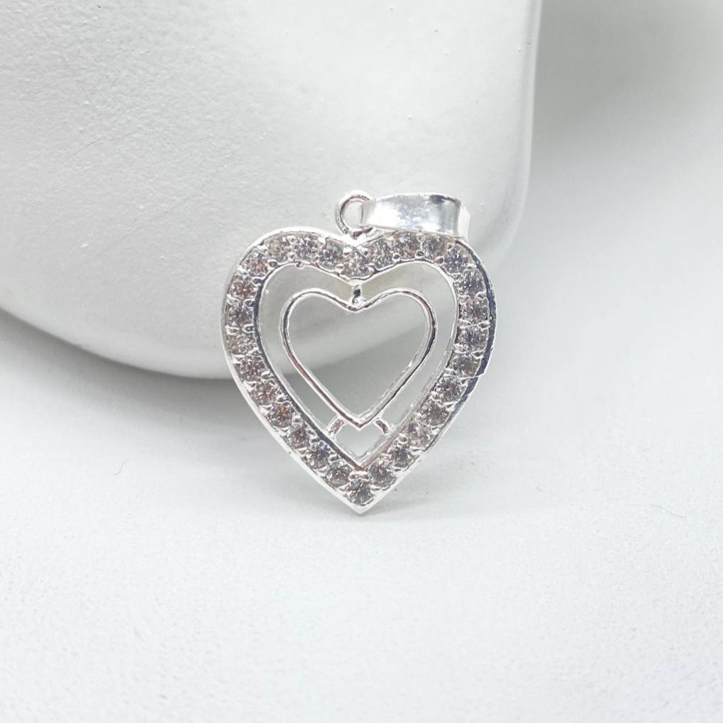 DIJE CORAZONES PLATA 925