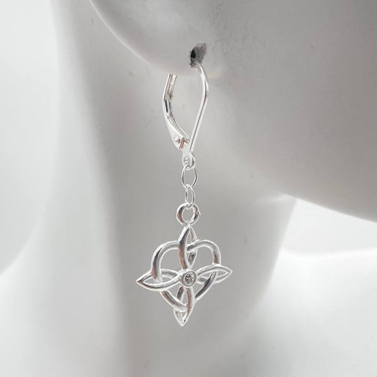 ARETE CORAZON Y NUDO DE BRUJA PLATA 925