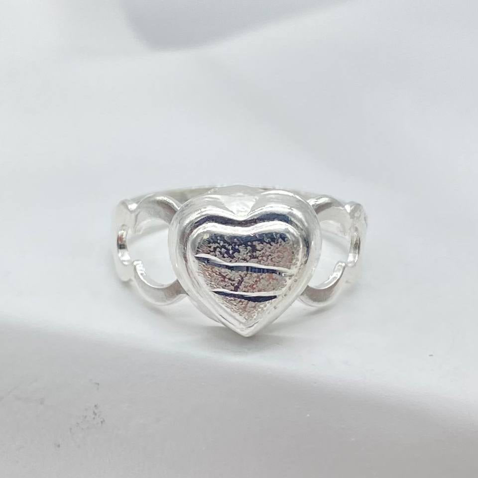 ANILLO CORAZON INFLADO PLATA 925