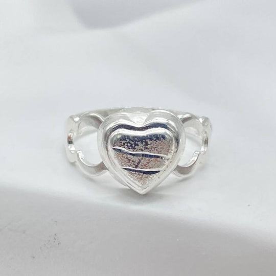 ANILLO CORAZON INFLADO PLATA 925
