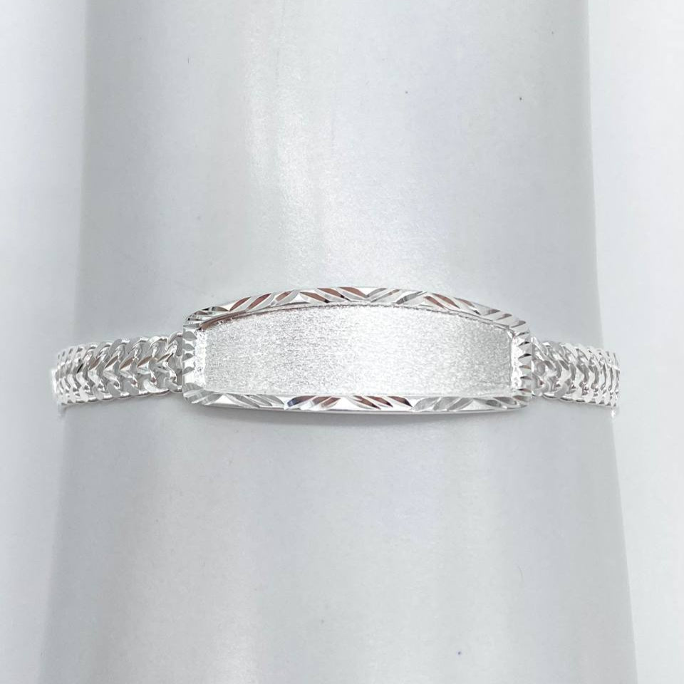 ESCLAVA TEJIDO PALMA PLATA 925