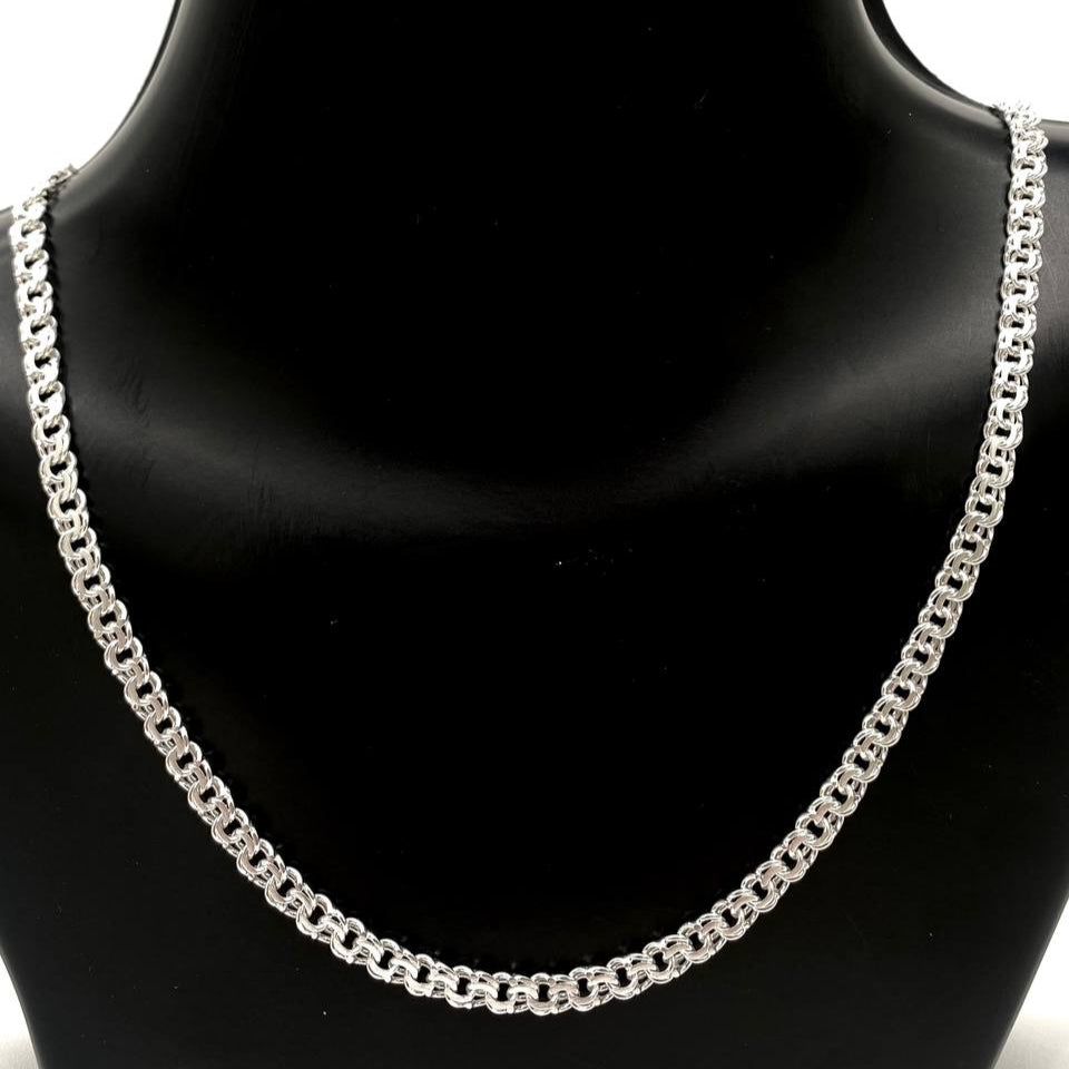 CADENA TEJIDO CHINO PLATA 925