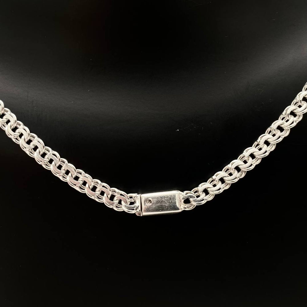 CADENA TEJIDO CHINO PLATA 925