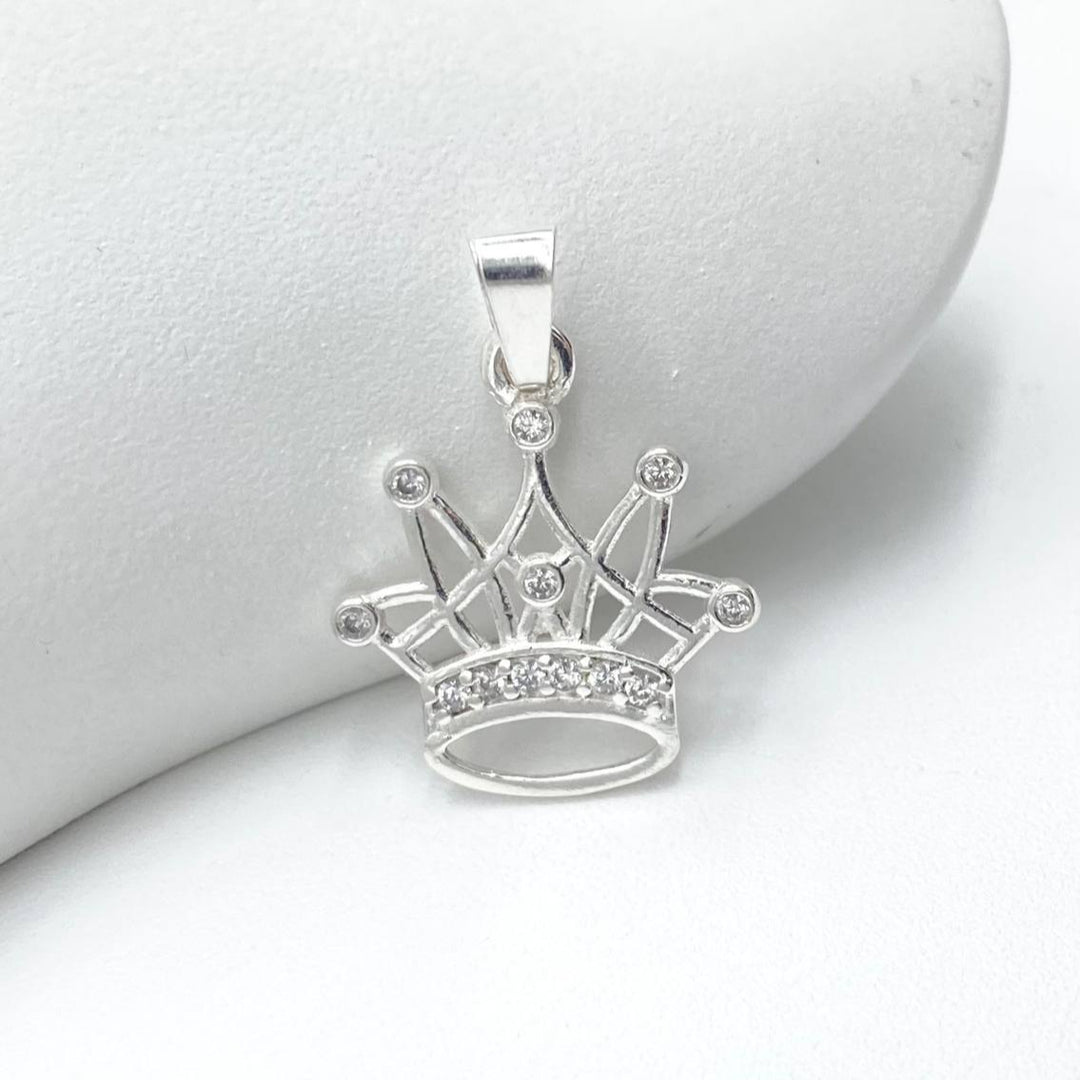 DIJE CORONA PLATA 925