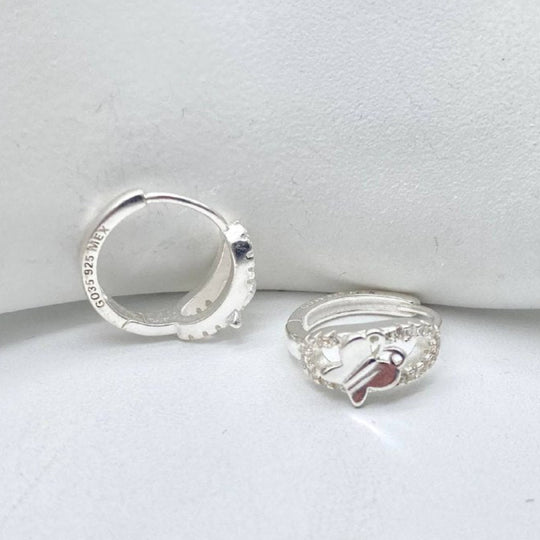 HUGGIE MARIPOSA PLATA 925