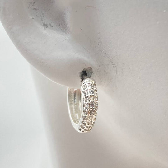 HUGGIE BRILLANTE PLATA 925