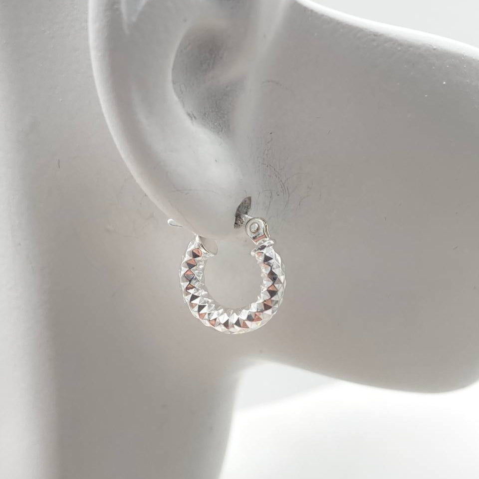 ARRACADA FACETADA PLATA 925