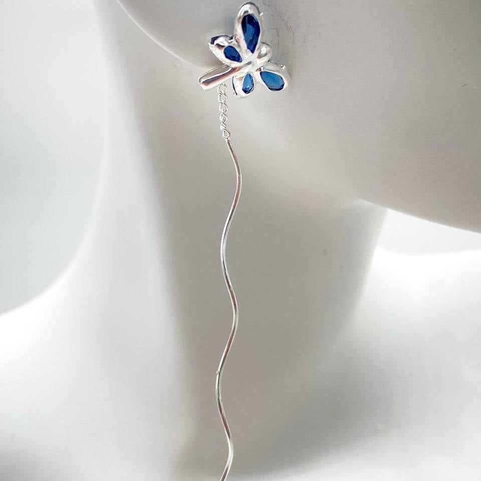 ARETE MARIPOSA AZUL