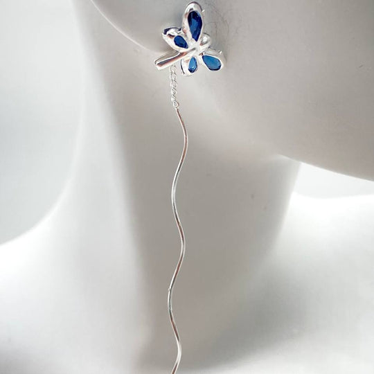 ARETE MARIPOSA AZUL