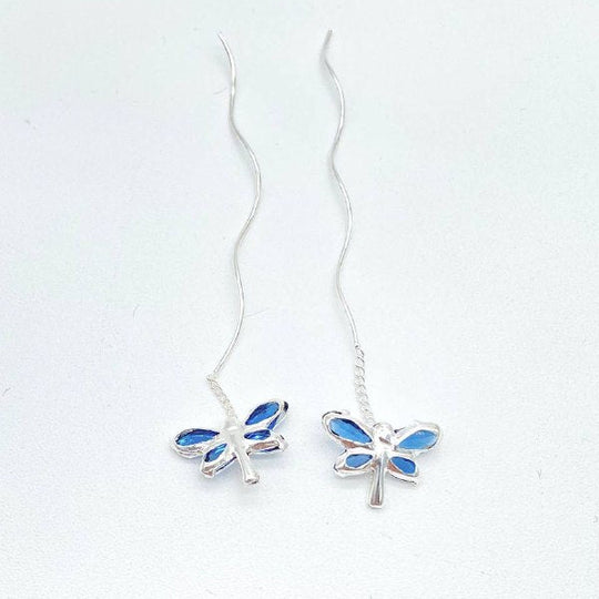 ARETE MARIPOSA AZUL