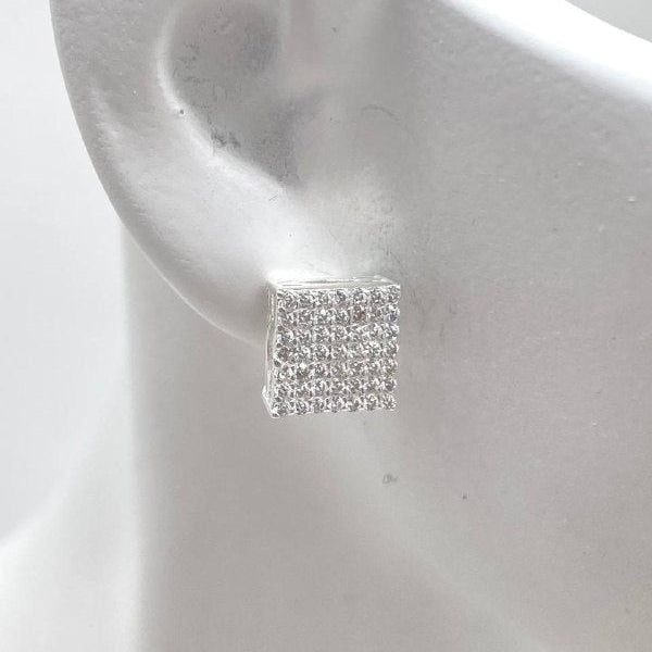 ARETE CUBO BRILLANTE PLATA 925