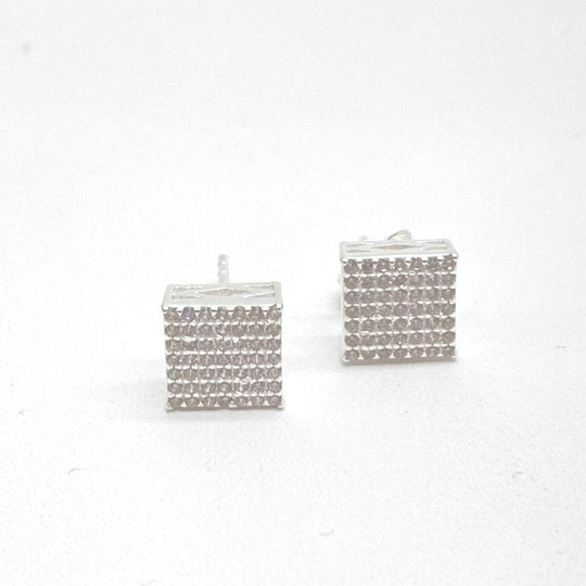 ARETE CUBO BRILLANTE PLATA 925