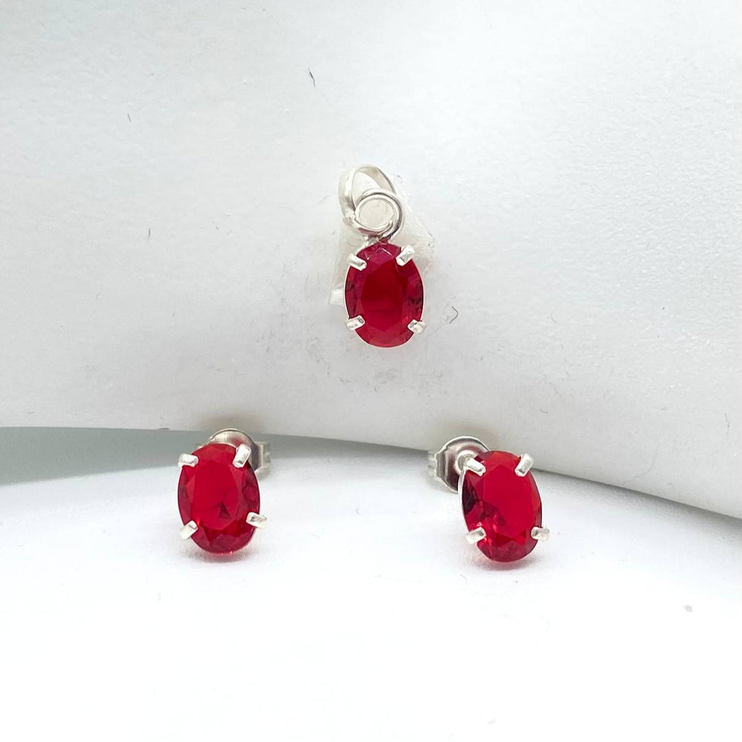 JUEGO ROJO PLATA 925
