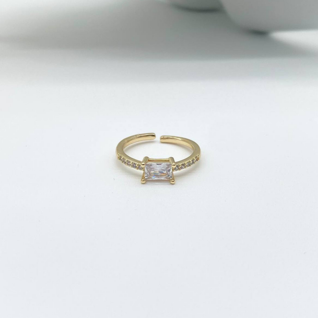 ANILLO SOLITARIO RECTANGULO