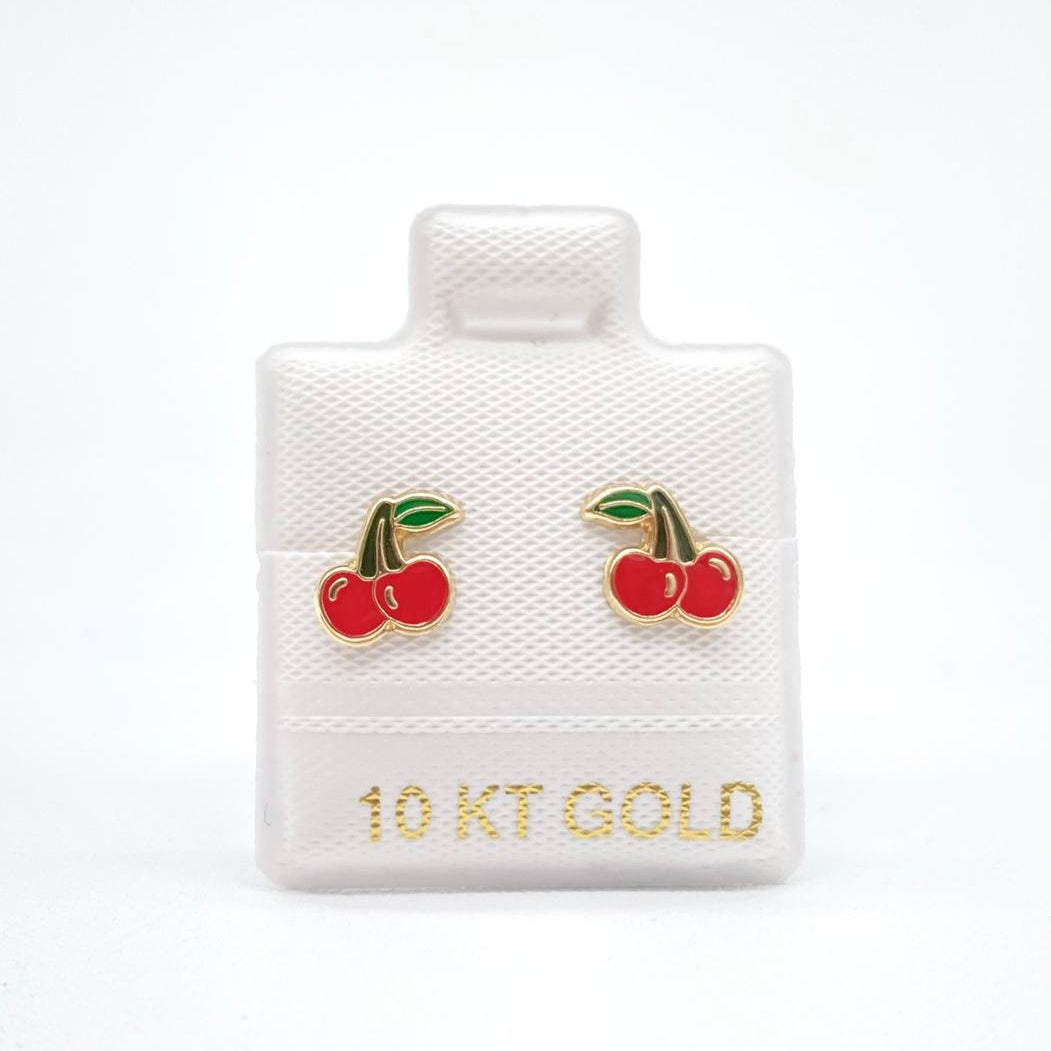 BROQUEL CEREZA ORO 10K