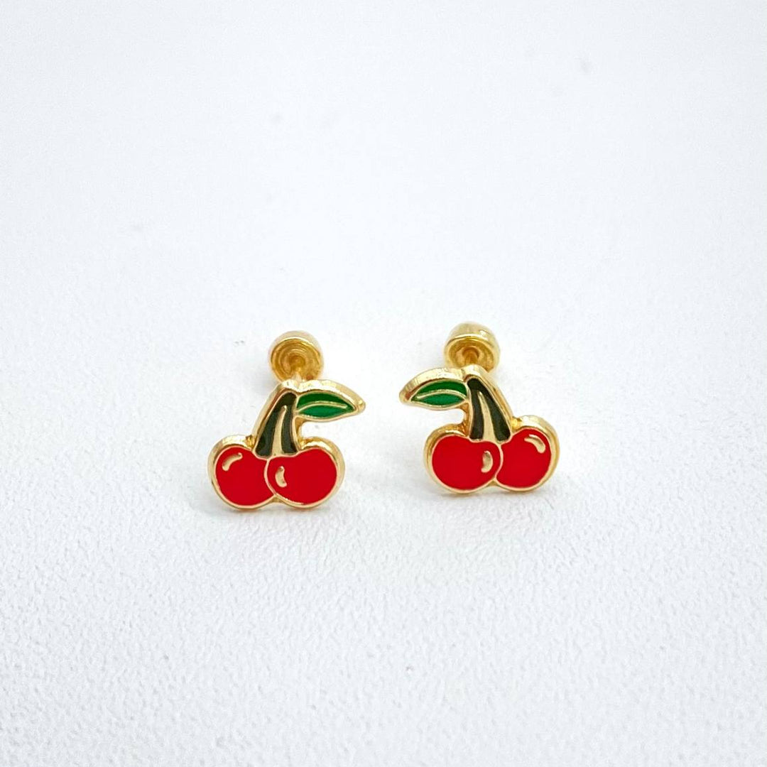 BROQUEL CEREZA ORO 10K