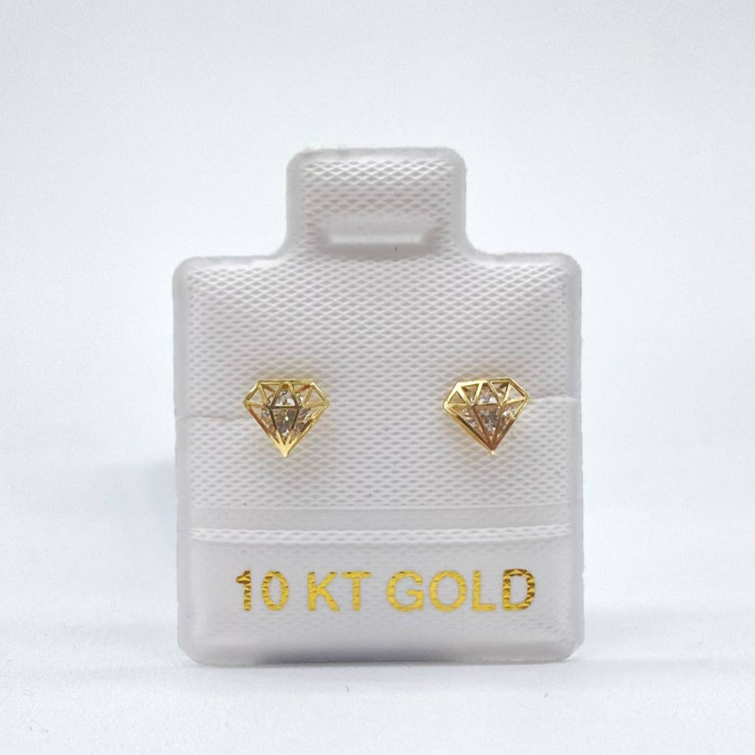 BROQUEL ORO 10K DIAMANTE