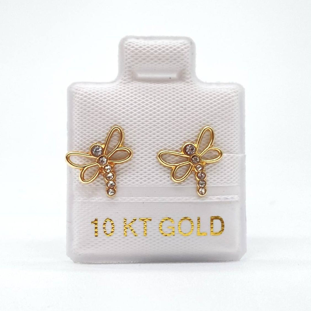 BROQUEL ORO 10K LIBELULA