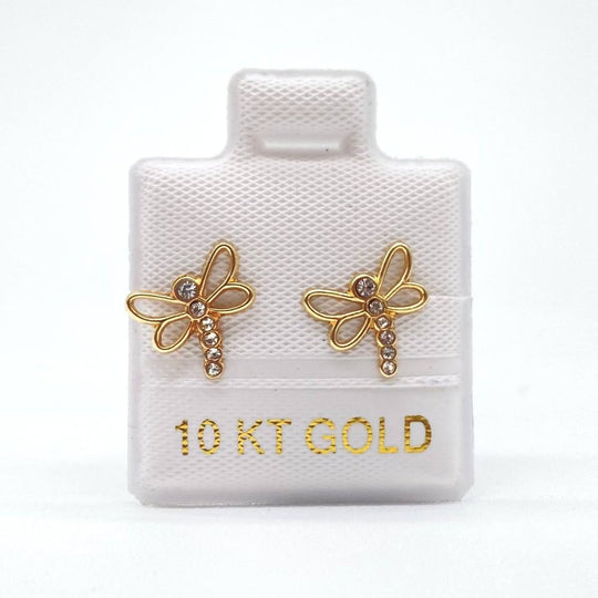 BROQUEL ORO 10K LIBELULA