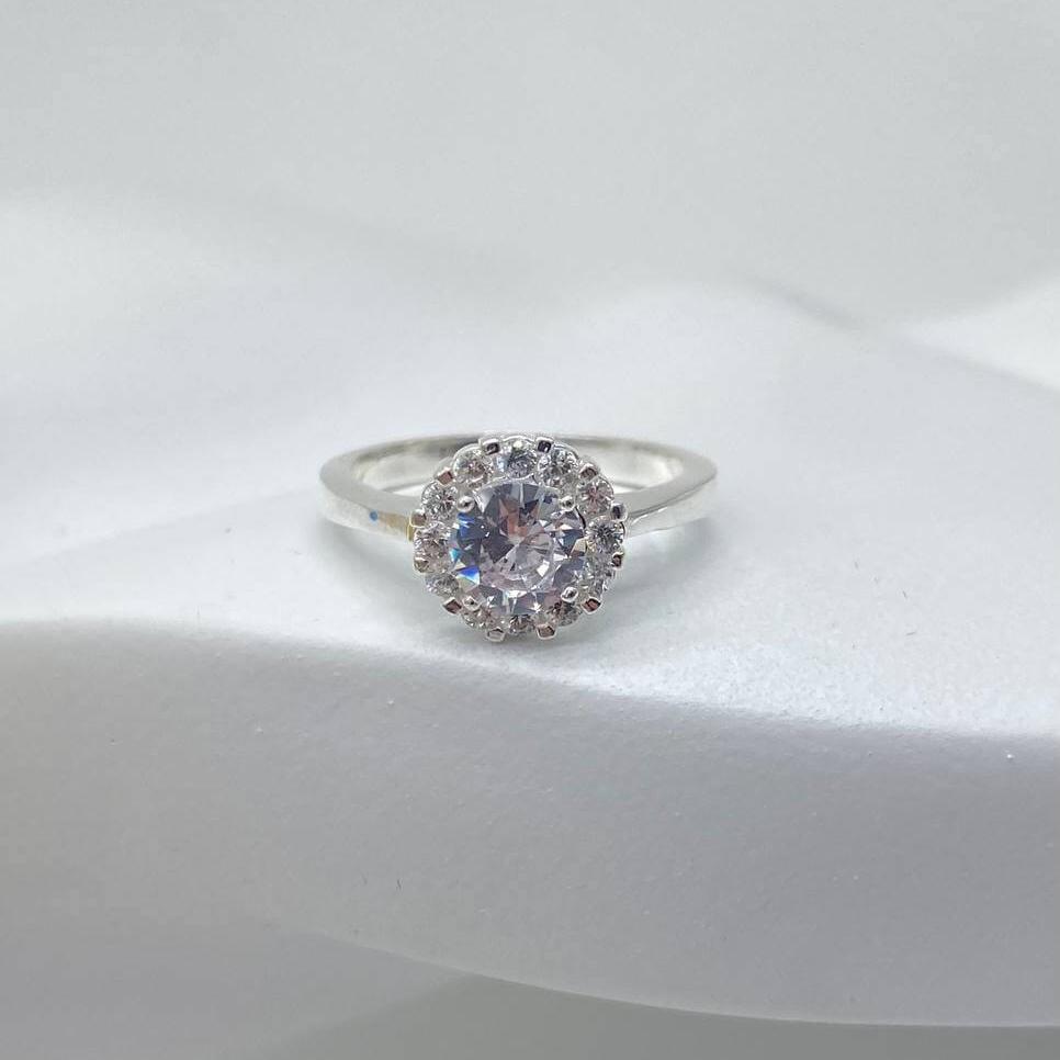 ANILLO SOLITARIO PLATA 925 #83