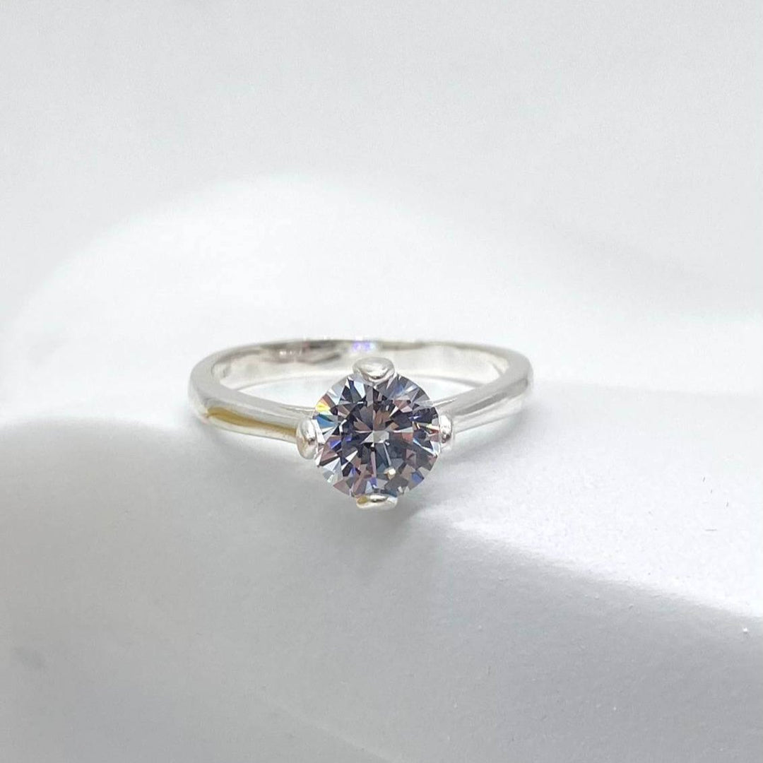 ANILLO SOLITARIO PLATA 925 #91