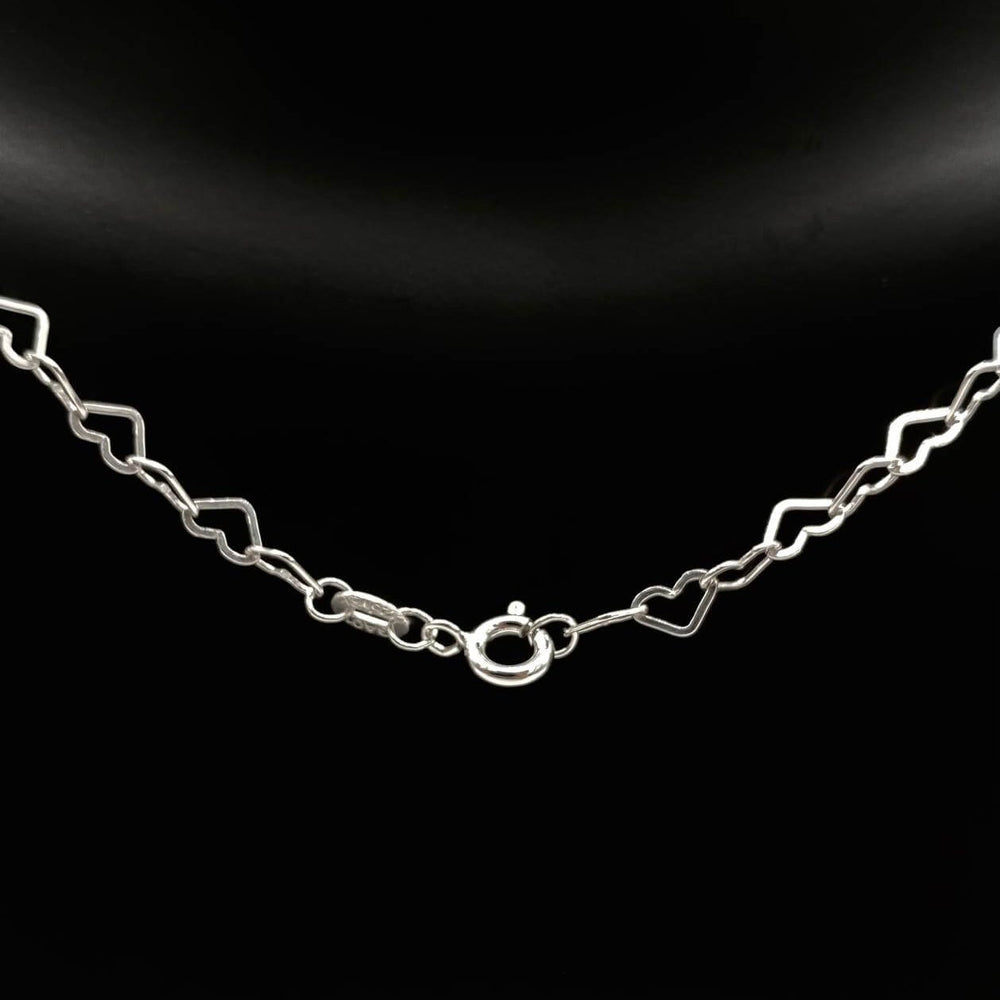 CADENA CORAZONES PLATA 925