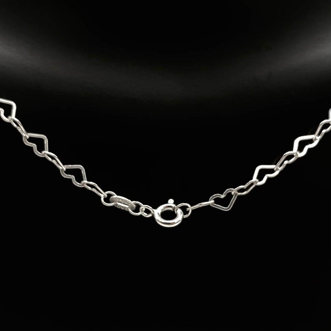 CADENA CORAZONES PLATA 925