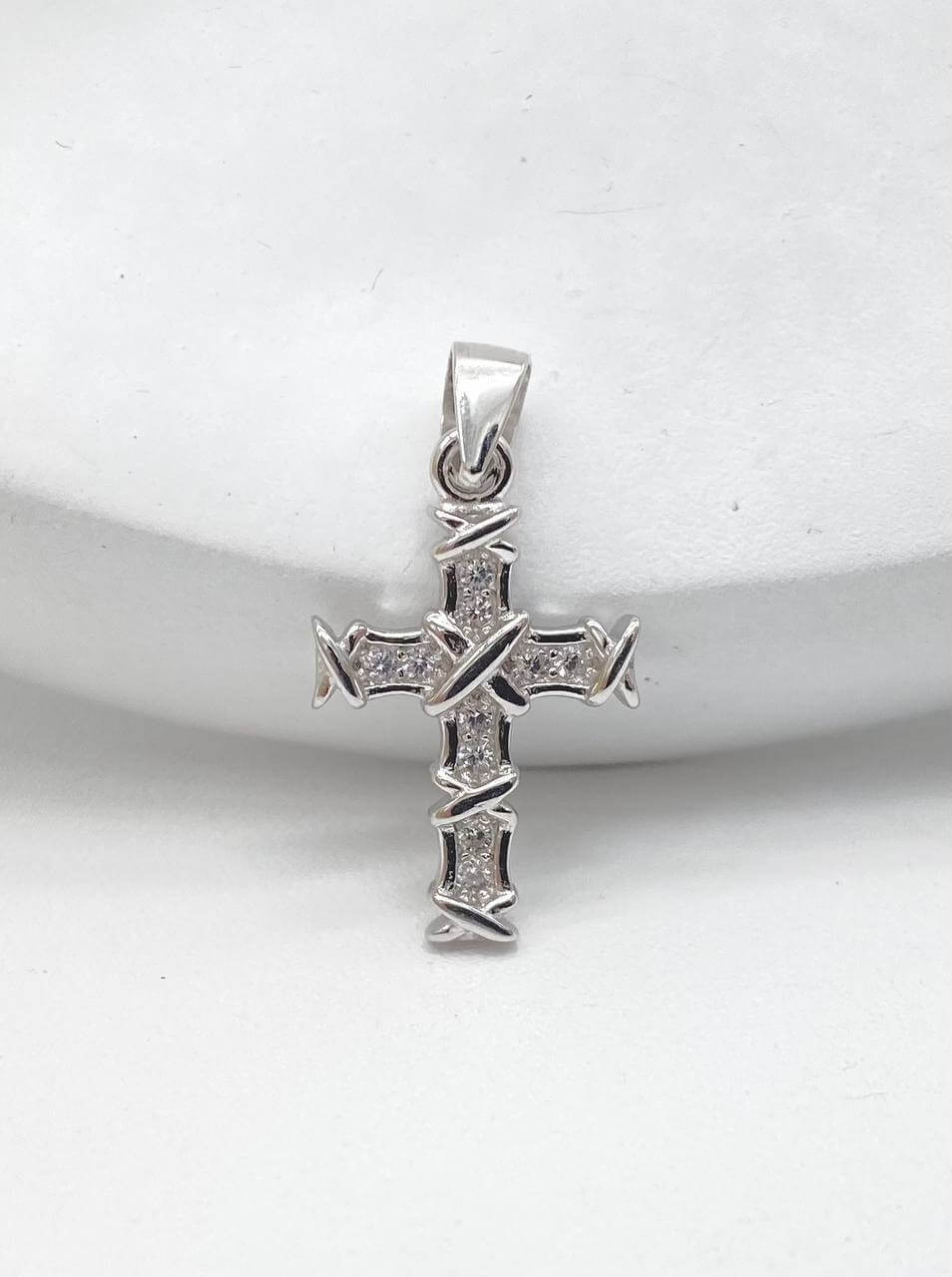 DIJE CRUZ PLATA 925