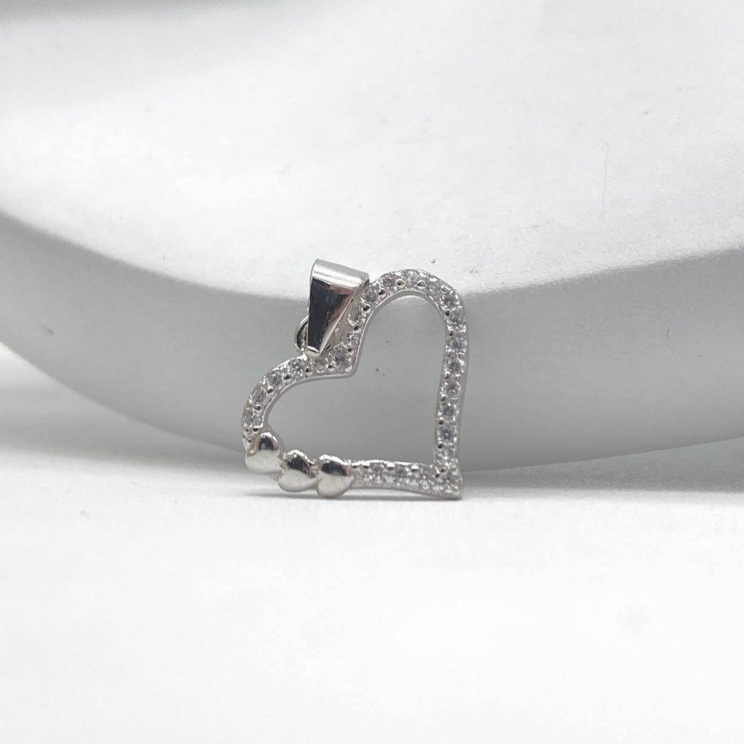 DIJE CORAZON PLATA 925