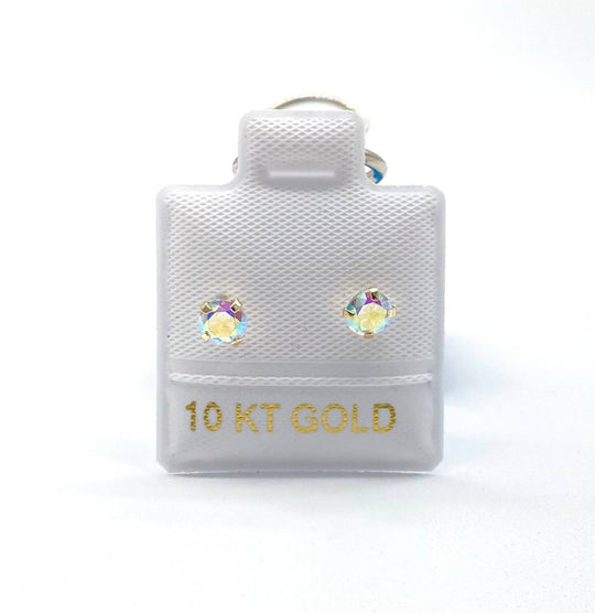 BROQUEL RECTO 10K CON ZIRCONIA TORNASOL