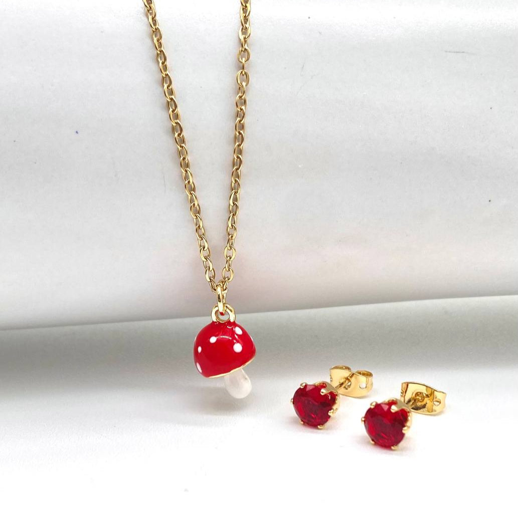 JUEGO HONGO CHAPA DE ORO 18K