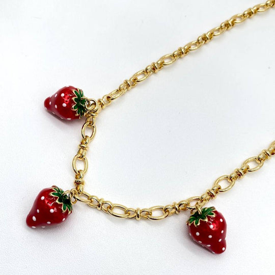 CADENA CON FRESAS COLGANTES